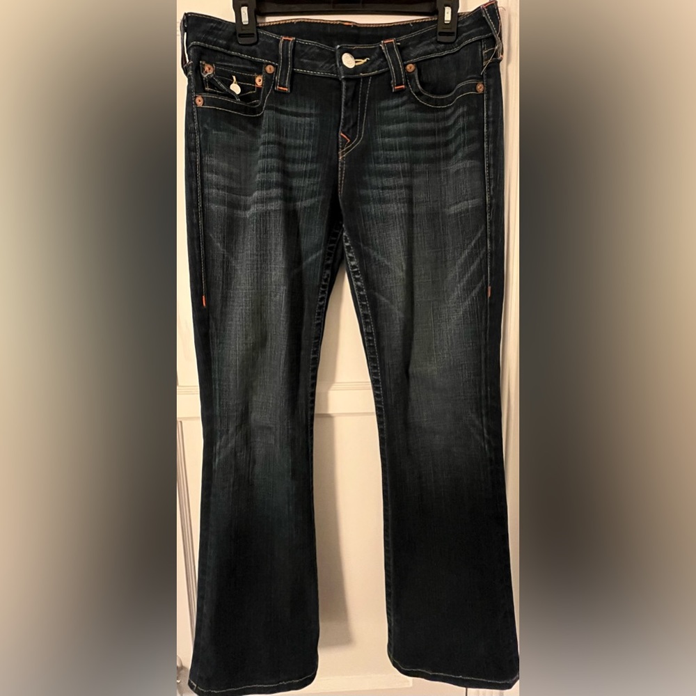 True Religion Becky Blue Bootcut Flare Leg Jeans Size 31